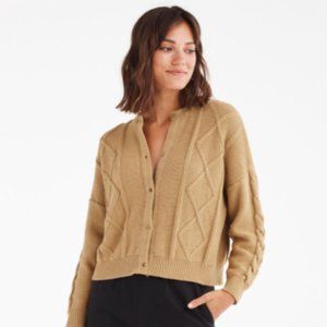 Cropped 3-way Cable Knit Sweater